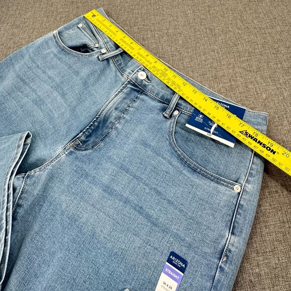 NEW! Mens Arizona Jean Advance Flex 360 Straight Jeans $50 Split Cut Knees 36X29 - Picture 10 of 13